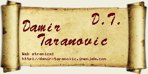 Damir Taranović vizit kartica